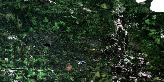 Matheson Satellite Map 042A09 at 1:50,000 scale - National Topographic System of Canada (NTS) - Orthophoto