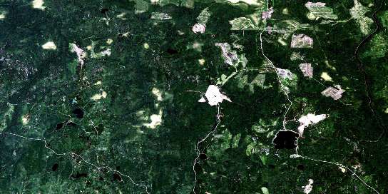 Kamiskotia Lake Satellite Map 042A12 at 1:50,000 scale - National Topographic System of Canada (NTS) - Orthophoto