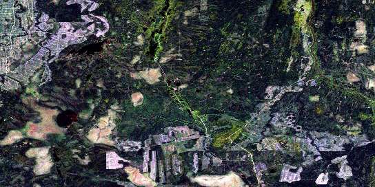 Air photo: Manning Lake Satellite Image map 042A13 at 1:50,000 Scale