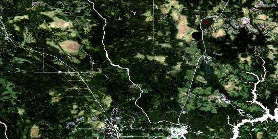 Iroquois Falls Satellite Map 042A15 at 1:50,000 scale - National Topographic System of Canada (NTS) - Orthophoto
