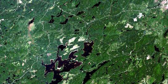 Foleyet Satellite Map 042B01 at 1:50,000 scale - National Topographic System of Canada (NTS) - Orthophoto