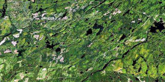 Ivanhoe Lake Satellite Map 042B02 at 1:50,000 scale - National Topographic System of Canada (NTS) - Orthophoto