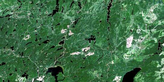 Swanson River Satellite Map 042B03 at 1:50,000 scale - National Topographic System of Canada (NTS) - Orthophoto