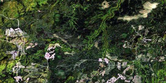 Elf Lake Satellite Map 042B09 at 1:50,000 scale - National Topographic System of Canada (NTS) - Orthophoto