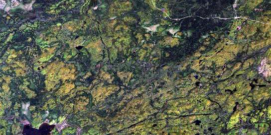 Elsas Satellite Map 042B10 at 1:50,000 scale - National Topographic System of Canada (NTS) - Orthophoto