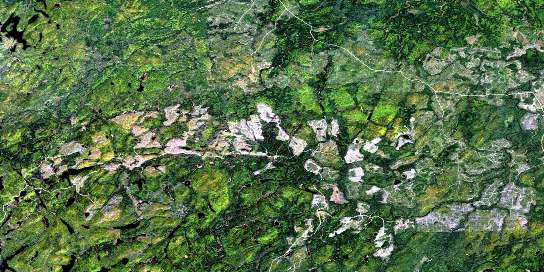 Greenhill River Satellite Map 042B12 at 1:50,000 scale - National Topographic System of Canada (NTS) - Orthophoto