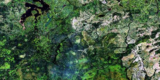 Ericson Creek Satellite Map 042B14 at 1:50,000 scale - National Topographic System of Canada (NTS) - Orthophoto