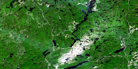 Hawk Junction Satellite Map 042C02 at 1:50,000 scale - National Topographic System of Canada (NTS) - Orthophoto
