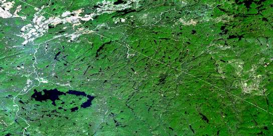 Mishibishu Lake Satellite Map 042C03 at 1:50,000 scale - National Topographic System of Canada (NTS) - Orthophoto