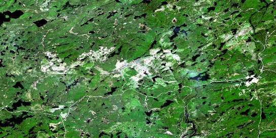 Medhurst Creek Satellite Map 042C07 at 1:50,000 scale - National Topographic System of Canada (NTS) - Orthophoto