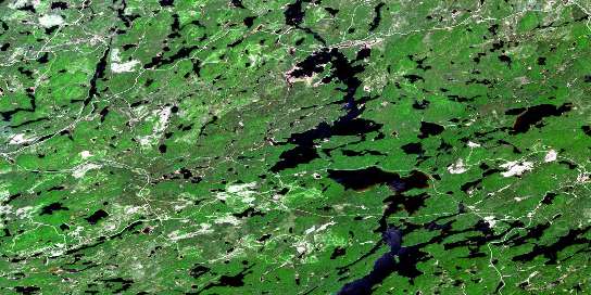 Franz Satellite Map 042C08 at 1:50,000 scale - National Topographic System of Canada (NTS) - Orthophoto