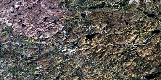 White River Satellite Map 042C11 at 1:50,000 scale - National Topographic System of Canada (NTS) - Orthophoto