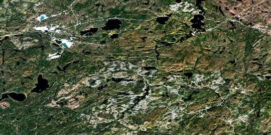Cedar Lake Satellite Map 042C12 at 1:50,000 scale - National Topographic System of Canada (NTS) - Orthophoto
