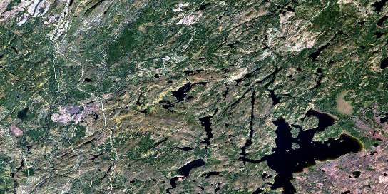 White Lake Satellite Map 042C13 at 1:50,000 scale - National Topographic System of Canada (NTS) - Orthophoto