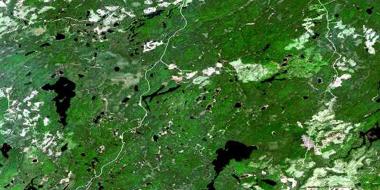 Gourlay Lake Satellite Map 042C15 at 1:50,000 scale - National Topographic System of Canada (NTS) - Orthophoto