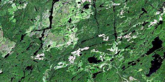 Killala Lake Satellite Map 042E02 at 1:50,000 scale - National Topographic System of Canada (NTS) - Orthophoto