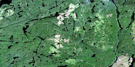 Dickison Lake Satellite Map 042E03 at 1:50,000 scale - National Topographic System of Canada (NTS) - Orthophoto