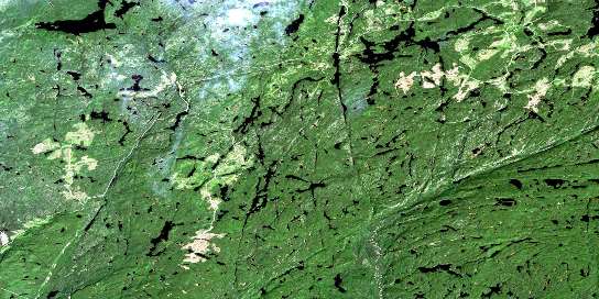 Gurney Lake Satellite Map 042E04 at 1:50,000 scale - National Topographic System of Canada (NTS) - Orthophoto