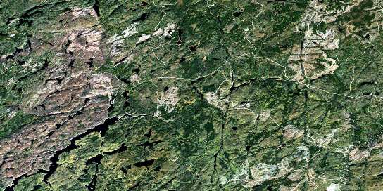 Kagiano Lake Satellite Map 042E08 at 1:50,000 scale - National Topographic System of Canada (NTS) - Orthophoto
