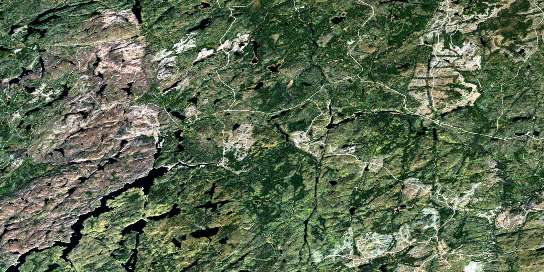 Kagiano Lake Satellite Map 042E08 at 1:50,000 scale - National Topographic System of Canada (NTS) - Orthophoto