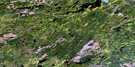 Wildgoose Lake Satellite Map 042E11 at 1:50,000 scale - National Topographic System of Canada (NTS) - Orthophoto