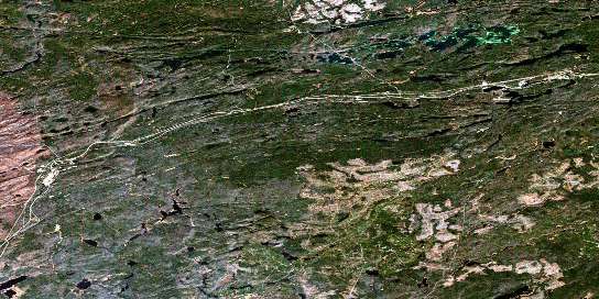 Beardmore Satellite Map 042E12 at 1:50,000 scale - National Topographic System of Canada (NTS) - Orthophoto