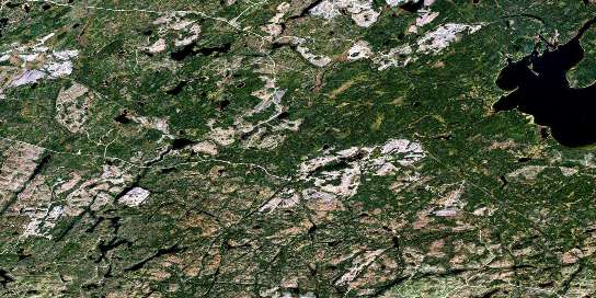 Nagagami Lake Satellite Map 042F06 at 1:50,000 scale - National Topographic System of Canada (NTS) - Orthophoto
