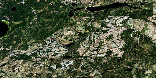 Nagagamisis Lake Satellite Map 042F07 at 1:50,000 scale - National Topographic System of Canada (NTS) - Orthophoto