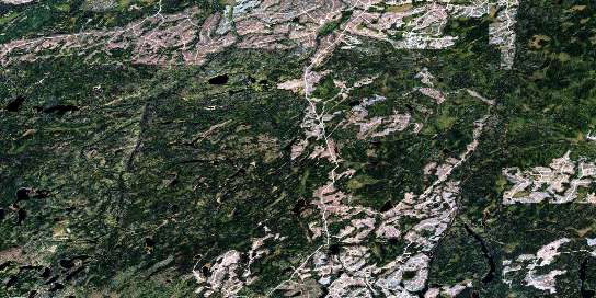 Osawin River Satellite Map 042F11 at 1:50,000 scale - National Topographic System of Canada (NTS) - Orthophoto
