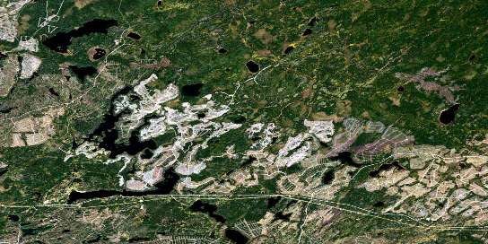 Air photo: Flint Lake Satellite Image map 042F13 at 1:50,000 Scale