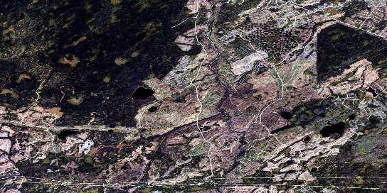 Air photo: Eureka Lake Satellite Image map 042F14 at 1:50,000 Scale