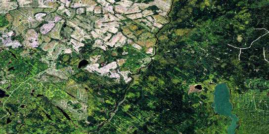 Woman Falls Satellite Map 042G02 at 1:50,000 scale - National Topographic System of Canada (NTS) - Orthophoto