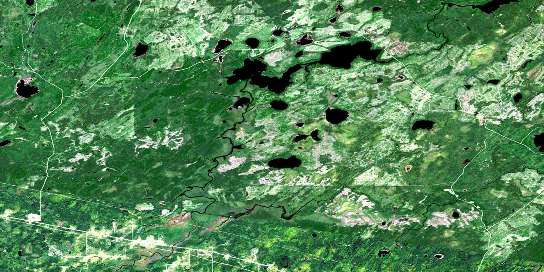 Opasatika Satellite Map 042G10 at 1:50,000 scale - National Topographic System of Canada (NTS) - Orthophoto
