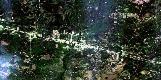 Mattice Satellite Map 042G11 at 1:50,000 scale - National Topographic System of Canada (NTS) - Orthophoto