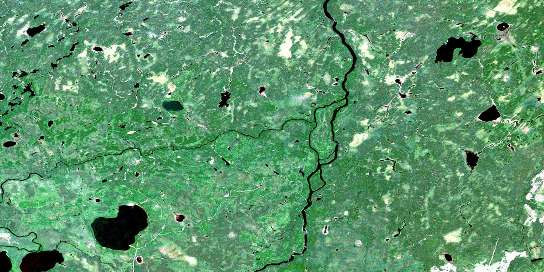 Shannon Lake Satellite Map 042G14 at 1:50,000 scale - National Topographic System of Canada (NTS) - Orthophoto