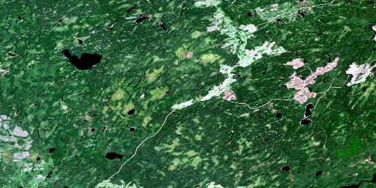 Hillmer Lake Satellite Map 042G15 at 1:50,000 scale - National Topographic System of Canada (NTS) - Orthophoto