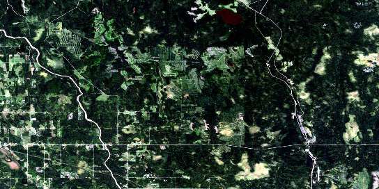 Abitibi Satellite Map 042H02 at 1:50,000 scale - National Topographic System of Canada (NTS) - Orthophoto