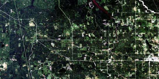 Air photo: Cochrane Satellite Image map 042H03 at 1:50,000 Scale
