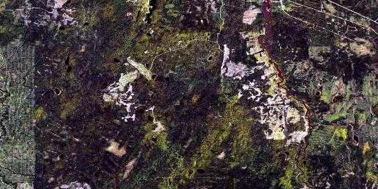 Air photo: Bradburn Lake Satellite Image map 042H04 at 1:50,000 Scale