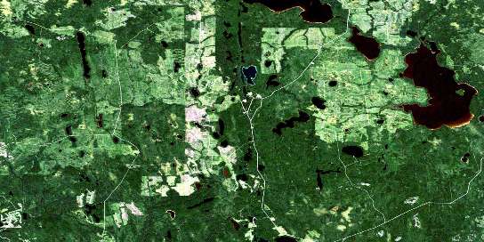 Little Abitibi Lake Satellite Map 042H07 at 1:50,000 scale - National Topographic System of Canada (NTS) - Orthophoto