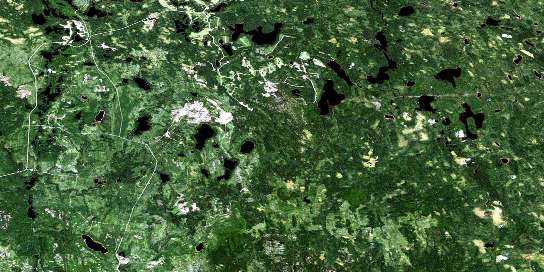 Twopeak Lake Satellite Map 042H08 at 1:50,000 scale - National Topographic System of Canada (NTS) - Orthophoto