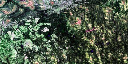 Audrey Lake Satellite Map 042I03 at 1:50,000 scale - National Topographic System of Canada (NTS) - Orthophoto