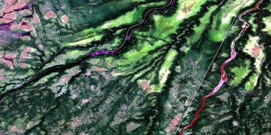 Ranoke Satellite Map 042I05 at 1:50,000 scale - National Topographic System of Canada (NTS) - Orthophoto