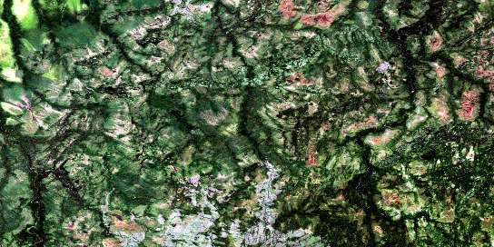 Lyla Lake Satellite Map 042I06 at 1:50,000 scale - National Topographic System of Canada (NTS) - Orthophoto
