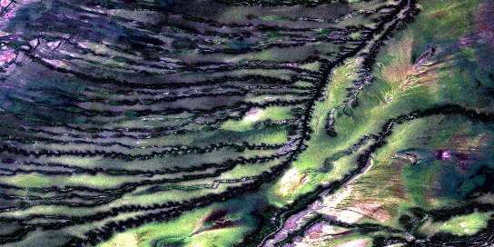 Birdsall Creek Satellite Map 042I13 at 1:50,000 scale - National Topographic System of Canada (NTS) - Orthophoto
