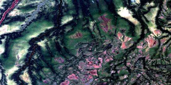 Air photo: Meengan Creek Satellite Image map 042I15 at 1:50,000 Scale