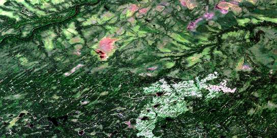 Friday Creek Satellite Map 042J02 at 1:50,000 scale - National Topographic System of Canada (NTS) - Orthophoto