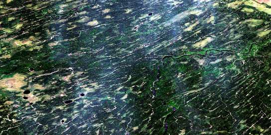 Thunder House Falls Satellite Map 042J03 at 1:50,000 scale - National Topographic System of Canada (NTS) - Orthophoto