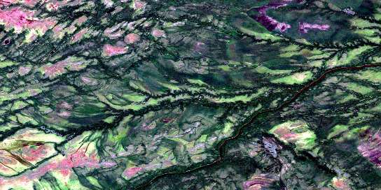 Soweska River Satellite Map 042J07 at 1:50,000 scale - National Topographic System of Canada (NTS) - Orthophoto