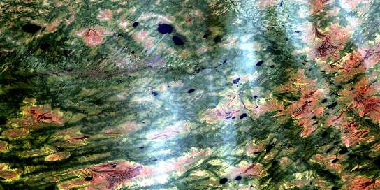Crawford Lake Satellite Map 042J11 at 1:50,000 scale - National Topographic System of Canada (NTS) - Orthophoto